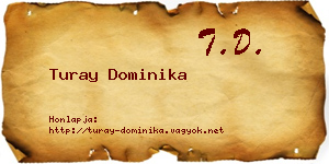 Turay Dominika névjegykártya